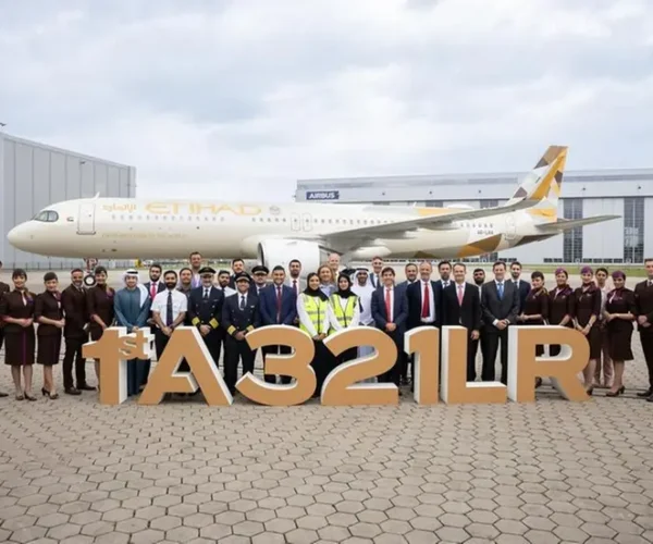 Etihad Airways takes delivery of its first Airbus A321LR aircraft